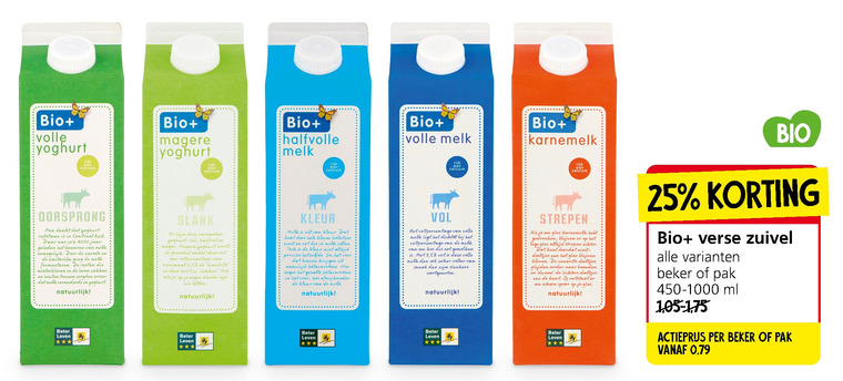 Bio Plus   karnemelk, zuivel folder aanbieding bij  Jan Linders - details