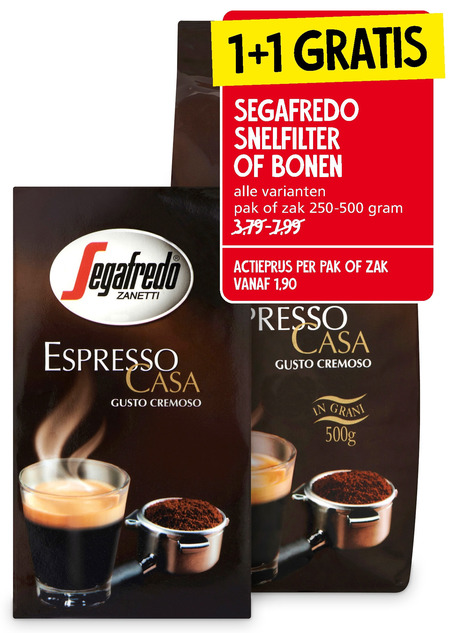 Segafredo   koffie, koffiebonen folder aanbieding bij  Jan Linders - details