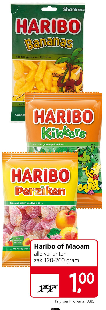 Haribo   snoep folder aanbieding bij  Jan Linders - details