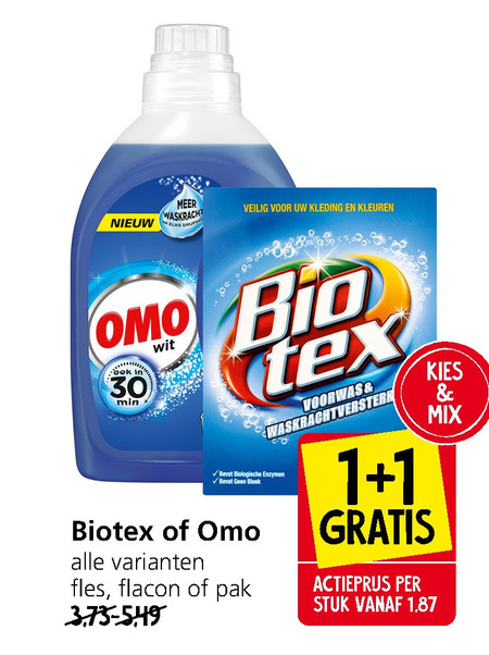 Biotex   handwasmiddel, wasmiddel folder aanbieding bij  Jan Linders - details