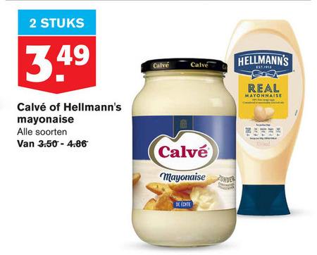 Hellmans   mayonaise folder aanbieding bij  Hoogvliet - details