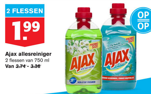 Ajax   allesreiniger folder aanbieding bij  Hoogvliet - details