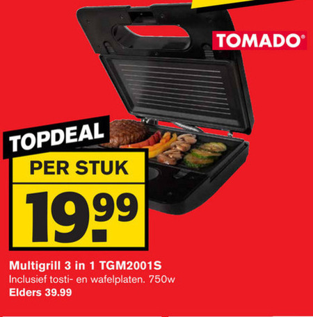 Tomado   grillplaat folder aanbieding bij  Hoogvliet - details