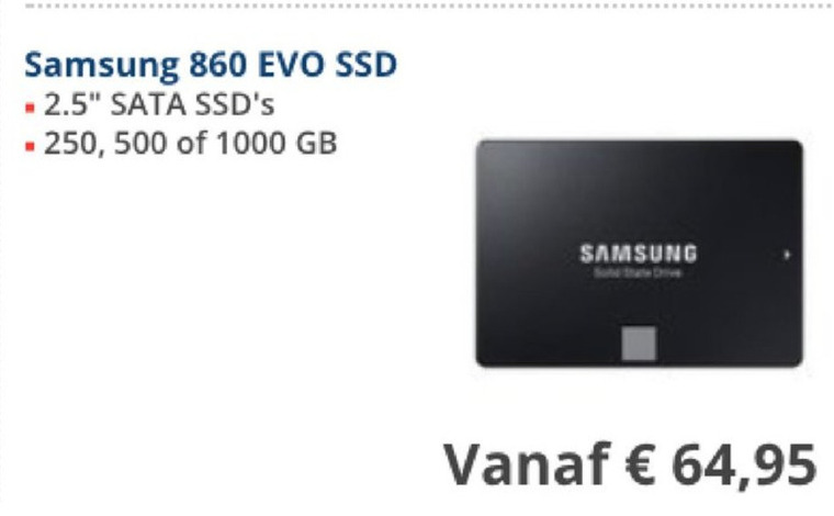 Samsung   ssd harde schijf folder aanbieding bij  Informatique - details