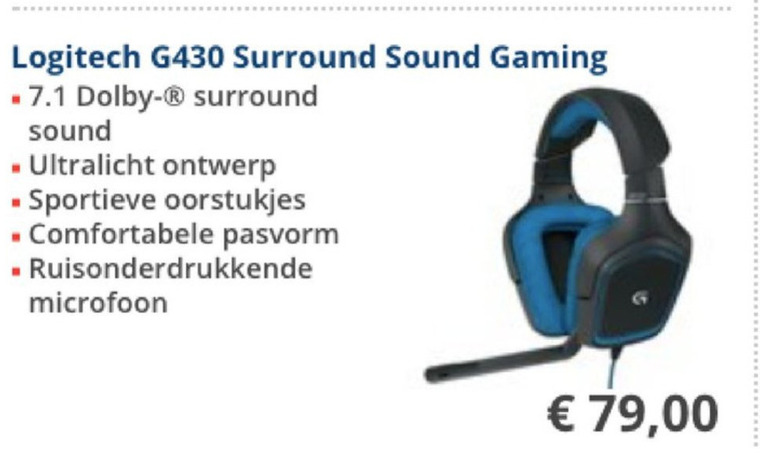 Logitech   gaming headsets folder aanbieding bij  Informatique - details