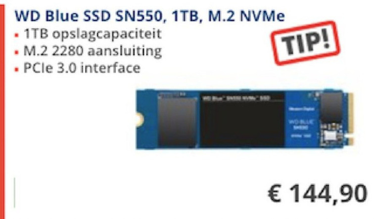 Western Digital   ssd harde schijf folder aanbieding bij  Informatique - details