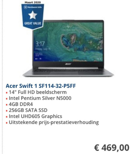 Acer   notebook folder aanbieding bij  Informatique - details