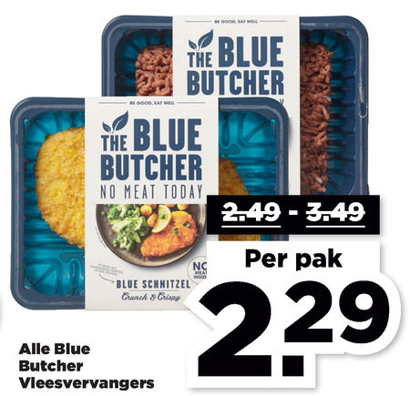 Blue butcher   vegetarisch folder aanbieding bij  Plus - details