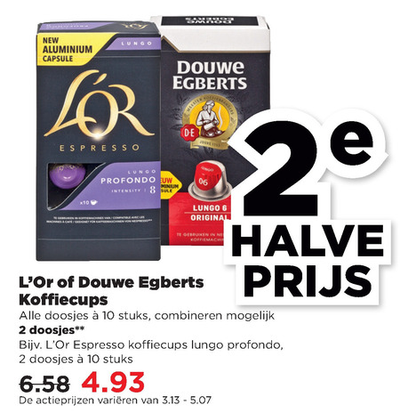 Douwe Egberts   koffiecups folder aanbieding bij  Plus - details