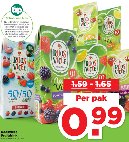 Roosvicee   fruitdrank folder aanbieding bij  Plus - details