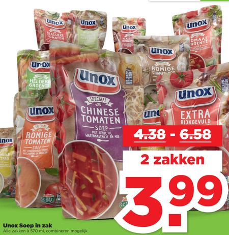 Unox   soep folder aanbieding bij  Plus - details