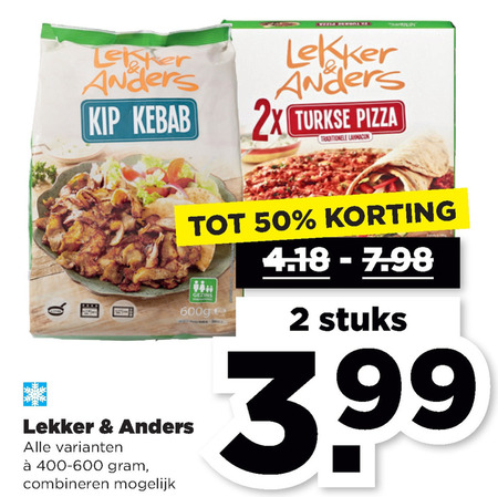 Lekker en Anders   diepvriespizza folder aanbieding bij  Plus - details