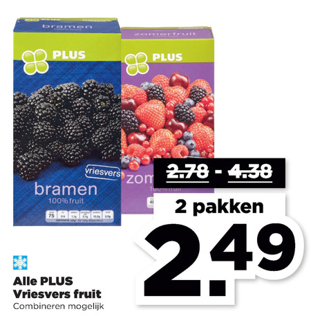 Plus Huismerk   diepvriesfruit folder aanbieding bij  Plus - details