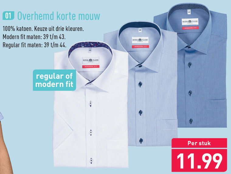 overhemd folder aanbieding bij Aldi details