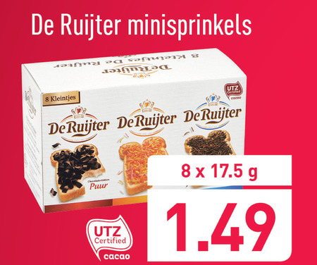 De Ruijter   boterhamvlokken, hagelslag folder aanbieding bij  Aldi - details