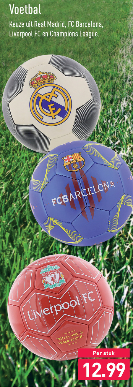 FC Barcelona   voetbal folder aanbieding bij  Aldi - details