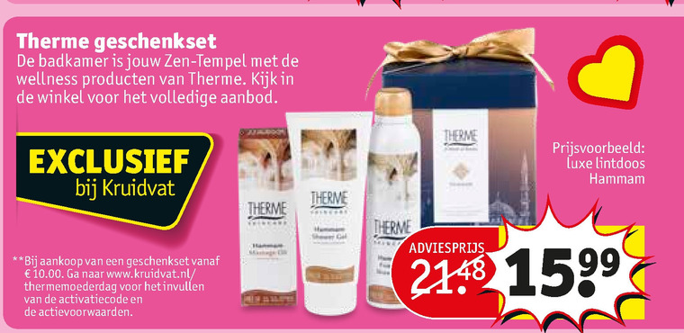 Therme   geschenkset folder aanbieding bij  Kruidvat - details