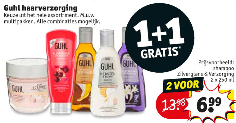 Guhl   hairspray, cremespoeling folder aanbieding bij  Kruidvat - details