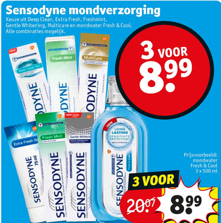 Sensodyne   mondwater, tandpasta folder aanbieding bij  Kruidvat - details