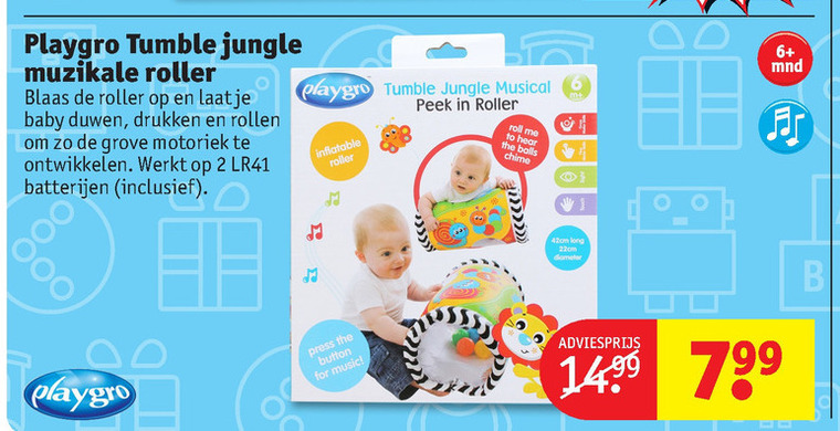 Thuisland Experiment Duur Playgro babyroller folder aanbieding bij Kruidvat - details