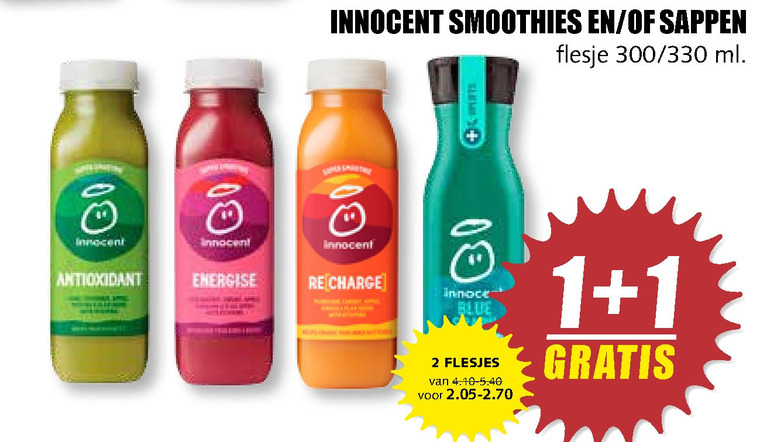 Innocent   vruchtensap, fruitsmoothie folder aanbieding bij  MCD Supermarkt Basis - details