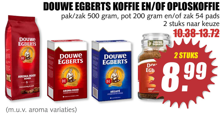 Douwe Egberts   koffiebonen, koffiepad folder aanbieding bij  MCD Supermarkt Basis - details