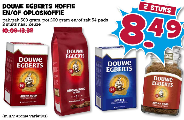 Douwe Egberts   koffiebonen, koffiepad folder aanbieding bij  Boons Markt - details