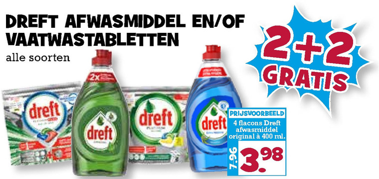 Dreft   afwasmiddel, vaatwasmiddel folder aanbieding bij  Boons Markt - details