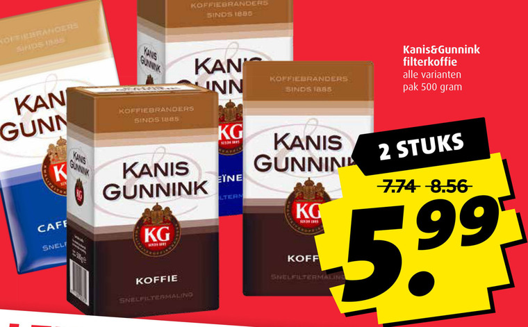 Kanis en Gunnink   koffie folder aanbieding bij  Boni - details