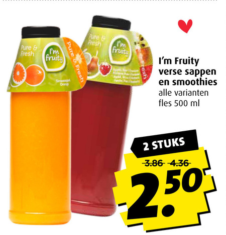 Im Fruity   vruchtensap, fruitsmoothie folder aanbieding bij  Boni - details