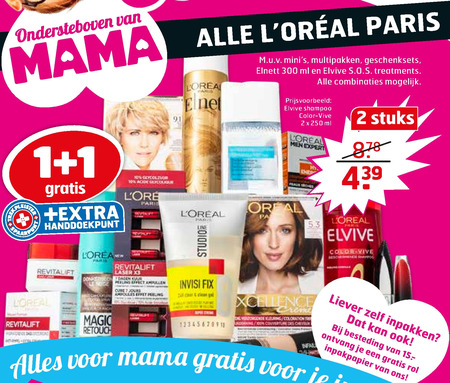 Elvive   cosmetica, dagcreme folder aanbieding bij  Trekpleister - details