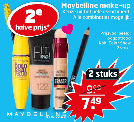 Maybelline   gezichtspoeder, cosmetica folder aanbieding bij  Trekpleister - details