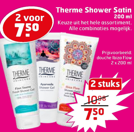 Therme   douchegel folder aanbieding bij  Trekpleister - details