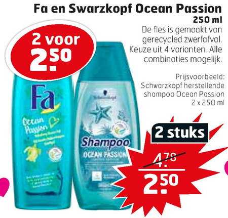 Fa   douchegel, shampoo folder aanbieding bij  Trekpleister - details