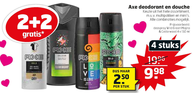 Axe   douchegel, deodorant folder aanbieding bij  Trekpleister - details