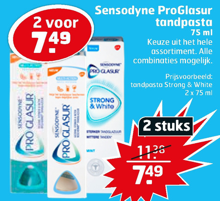 Sensodyne   tandpasta folder aanbieding bij  Trekpleister - details