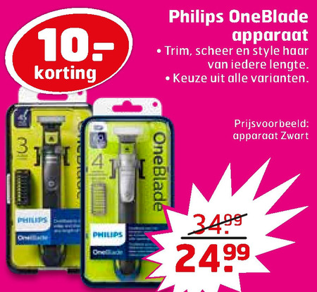 Philips   elektrisch scheerapparaat folder aanbieding bij  Trekpleister - details