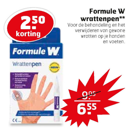 Formule W   wrattenverwijderaar folder aanbieding bij  Trekpleister - details