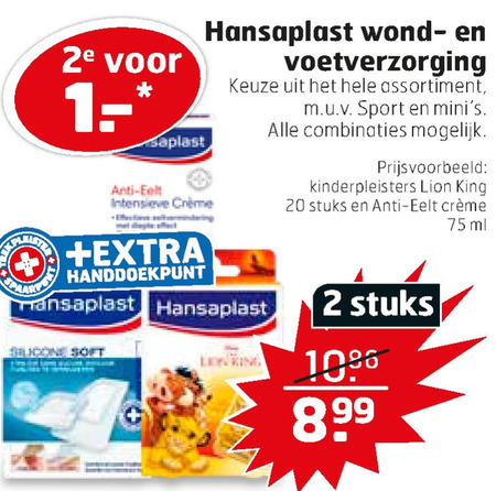 Hansaplast   blaarpleisters, voetpleisters folder aanbieding bij  Trekpleister - details