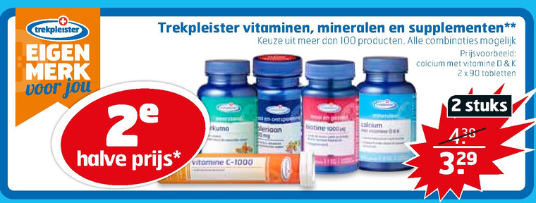 Trekpleister Huismerk   multivitaminen, vitamine folder aanbieding bij  Trekpleister - details