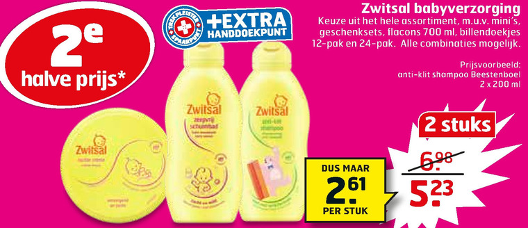 Zwitsal   babyshampoo, babyverzorging folder aanbieding bij  Trekpleister - details