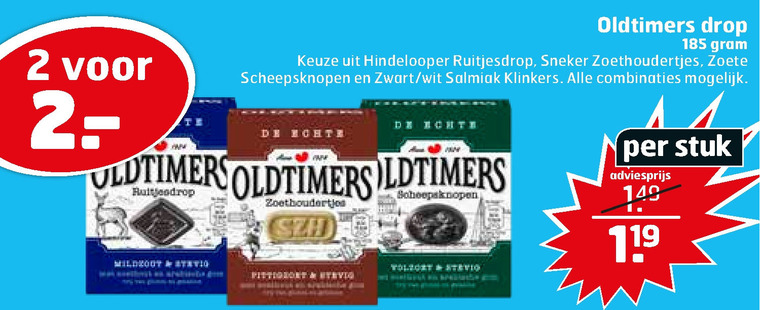 Oldtimers   drop folder aanbieding bij  Trekpleister - details