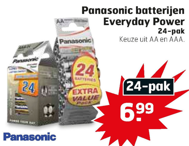 Panasonic   batterij folder aanbieding bij  Trekpleister - details