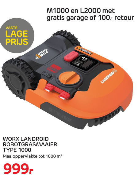 Worx   robotgrasmaaier folder aanbieding bij  Praxis - details