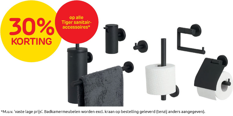 Tiger toiletrolhouder, accessoire folder aanbieding bij Praxis details