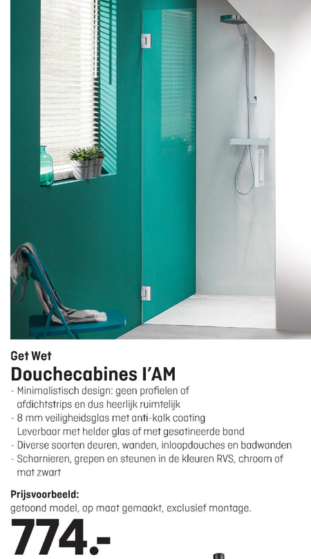 Get Wet   douchecabine folder aanbieding bij  Hubo - details