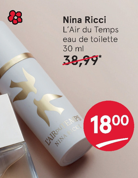 Nina Ricci   eau de toilette folder aanbieding bij  Etos - details