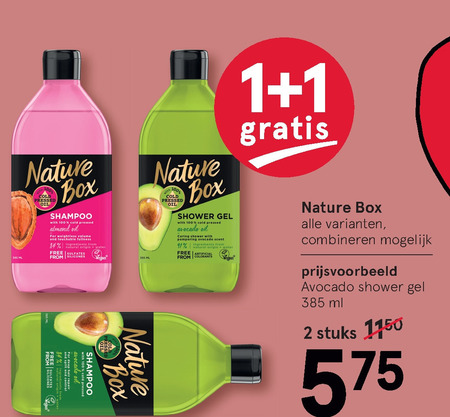 Nature Box   shampoo, douchegel folder aanbieding bij  Etos - details
