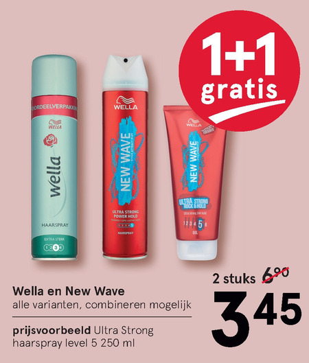 Wella   haargel, hairspray folder aanbieding bij  Etos - details