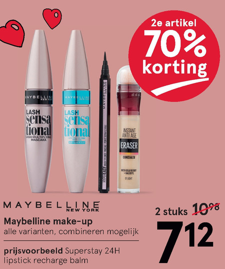 Maybelline   gezichtspoeder, foundation folder aanbieding bij  Etos - details